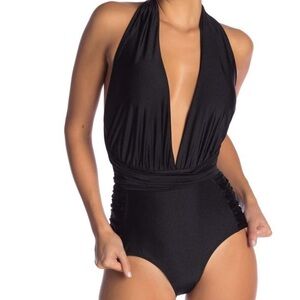 Nicole miller Convertible One Piece Swimsuit black large women’s new